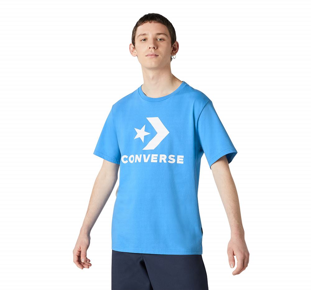 Camiseta Converse Star Chevron Homem Azuis 615492TEY